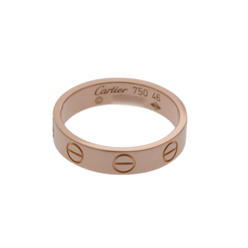 CARTIER カルティエ ミニ ラブリング #46 6号 レディース K18ピンクゴールド PG リング・指輪 Aランク 中古 銀蔵