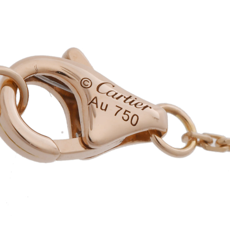 CARTIER カルティエ アミュレット ドゥ XS ピンクオパール 1Pダイヤ レディース K18ピンクゴールド PG ネックレス Aランク 中古 銀蔵