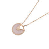 CARTIER カルティエ アミュレット ドゥ XS ピンクオパール 1Pダイヤ レディース K18ピンクゴールド PG ネックレス Aランク 中古 銀蔵