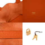 HERMES エルメス ピコタン ロック MM オレンジ U刻印(2022年頃) レディース トリヨン ハンドバッグ Aランク 中古 銀蔵