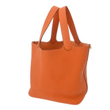 HERMES エルメス ピコタン ロック MM オレンジ U刻印(2022年頃) レディース トリヨン ハンドバッグ Aランク 中古 銀蔵