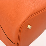 HERMES エルメス ピコタン ロック MM オレンジ U刻印(2022年頃) レディース トリヨン ハンドバッグ Aランク 中古 銀蔵