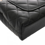 CHANEL シャネル マトラッセ ココハンドル ミニ ブラック レディース キャビアスキン ショルダーバッグ 新同 中古 銀蔵
