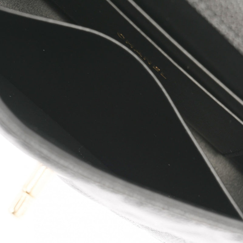 CHANEL シャネル マトラッセ ココハンドル ミニ ブラック レディース キャビアスキン ショルダーバッグ 新同 中古 銀蔵