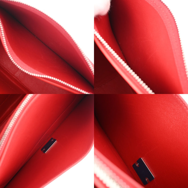 CELINE セリーヌ フレーム ショルダーバッグ ミディアム レッド/グレー レディース レザー ショルダーバッグ ABランク 中古 銀蔵