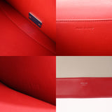CELINE セリーヌ フレーム ショルダーバッグ ミディアム レッド/グレー レディース レザー ショルダーバッグ ABランク 中古 銀蔵