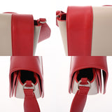 CELINE セリーヌ フレーム ショルダーバッグ ミディアム レッド/グレー レディース レザー ショルダーバッグ ABランク 中古 銀蔵