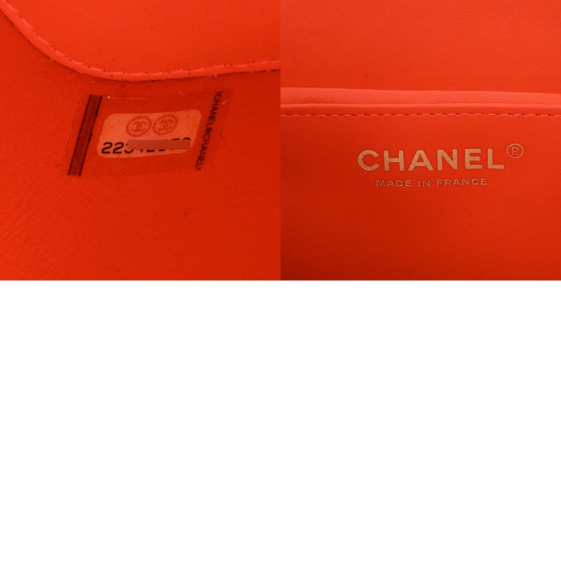 CHANEL シャネル マトラッセ バニティバッグ オレンジ レディース
