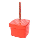 CHANEL シャネル マトラッセ バニティバッグ オレンジ レディース エナメル バニティバッグ Bランク 中古 銀蔵