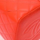 CHANEL シャネル マトラッセ バニティバッグ オレンジ レディース エナメル バニティバッグ Bランク 中古 銀蔵