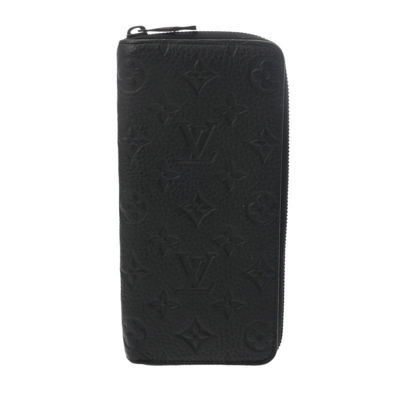 LOUIS VUITTON ルイヴィトン モノグラムアンプラント ジッピーウォレット ヴェルティカル ロゴ入り ノワール M69047 メンズ レザー 長財布 ABランク 中古 銀蔵