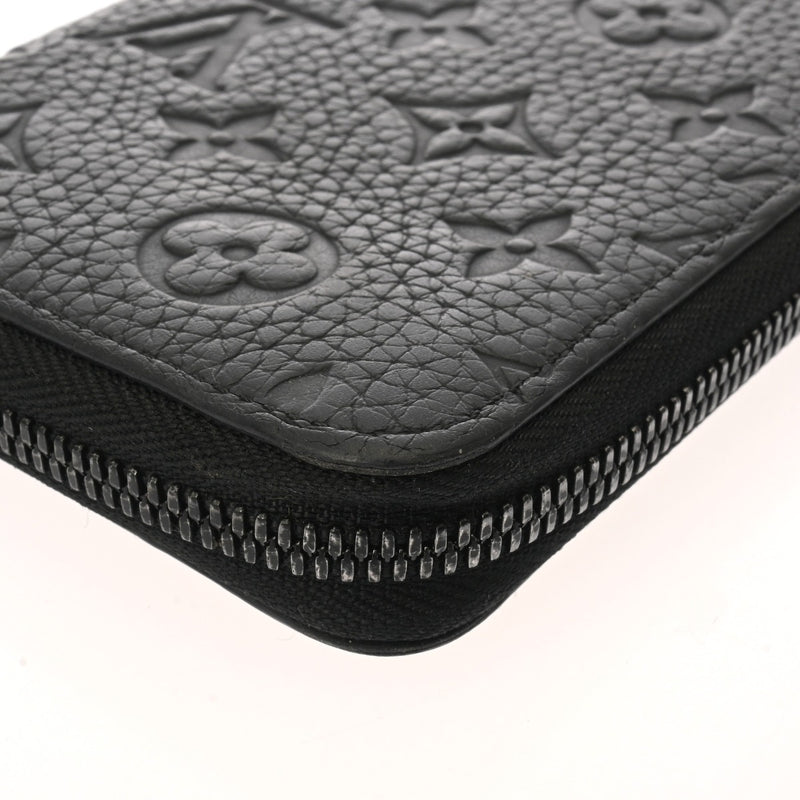 LOUIS VUITTON ルイヴィトン モノグラムアンプラント ジッピーウォレット ヴェルティカル ロゴ入り ノワール M69047 メンズ レザー 長財布 ABランク 中古 銀蔵
