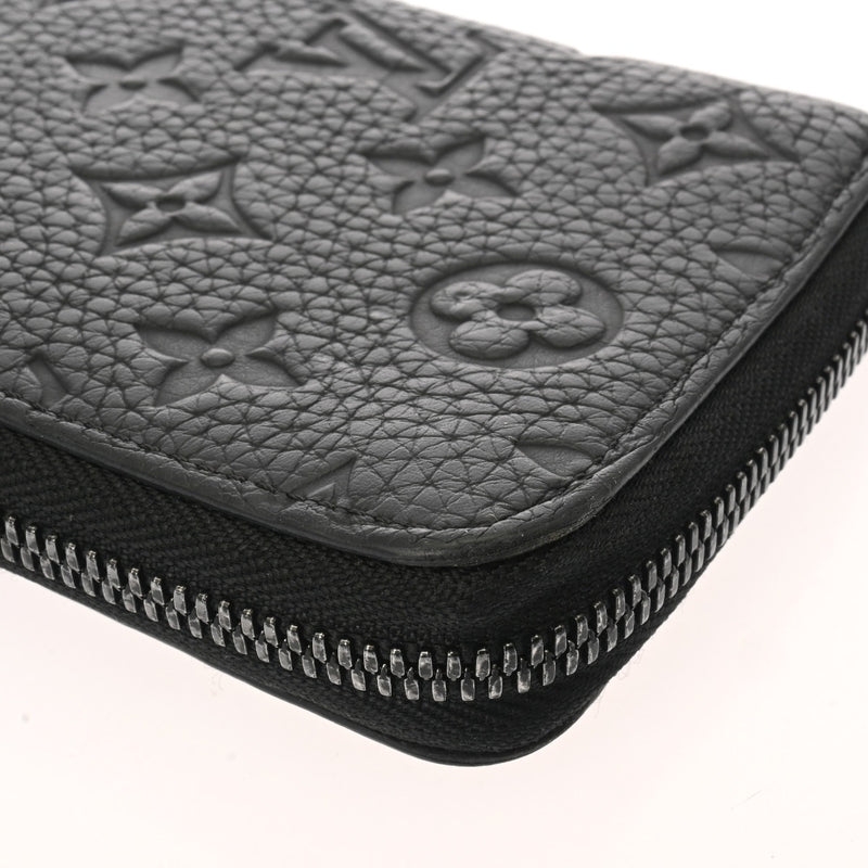 LOUIS VUITTON ルイヴィトン モノグラムアンプラント ジッピーウォレット ヴェルティカル ロゴ入り ノワール M69047 メンズ レザー 長財布 ABランク 中古 銀蔵