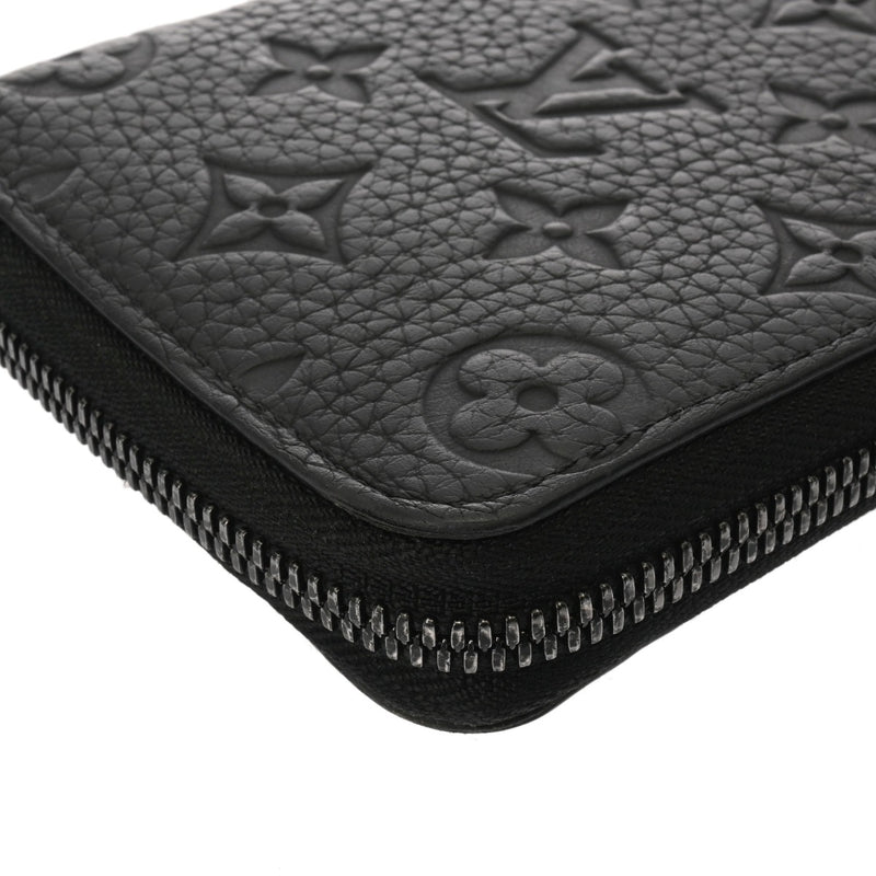 LOUIS VUITTON ルイヴィトン モノグラムアンプラント ジッピーウォレット ヴェルティカル ロゴ入り ノワール M69047 メンズ レザー 長財布 ABランク 中古 銀蔵