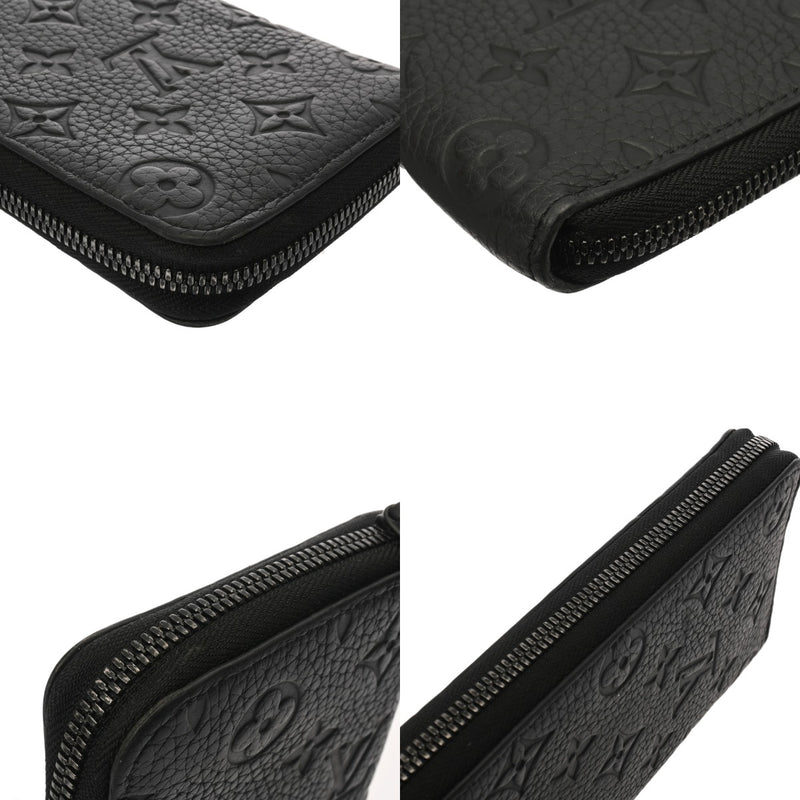 LOUIS VUITTON ルイヴィトン モノグラムアンプラント ジッピーウォレット ヴェルティカル ロゴ入り ノワール M69047 メンズ レザー 長財布 ABランク 中古 銀蔵