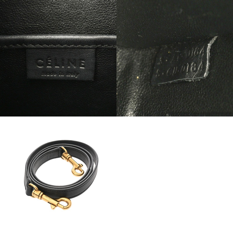 CELINE セリーヌ ラゲージ ナノショッパー ブラック 168243 レディース レザー ハンドバッグ ABランク 中古 銀蔵