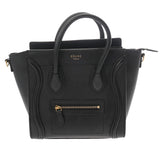 CELINE セリーヌ ラゲージ ナノショッパー ブラック 168243 レディース レザー ハンドバッグ ABランク 中古 銀蔵