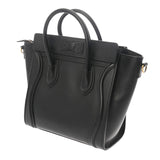 CELINE セリーヌ ラゲージ ナノショッパー ブラック 168243 レディース レザー ハンドバッグ ABランク 中古 銀蔵