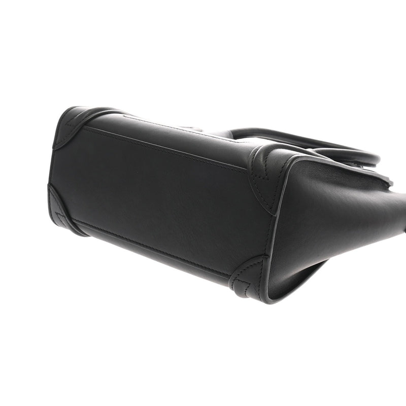 CELINE セリーヌ ラゲージ ナノショッパー ブラック 168243 レディース レザー ハンドバッグ ABランク 中古 銀蔵