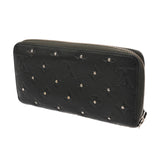 LOUIS VUITTON ルイヴィトン モノグラムアンプラント ジッピーウォレット スタッズ プラティーヌ M61442 ユニセックス レザー 長財布 Bランク 中古 銀蔵