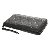 LOUIS VUITTON ルイヴィトン モノグラムアンプラント ジッピーウォレット スタッズ プラティーヌ M61442 ユニセックス レザー 長財布 Bランク 中古 銀蔵