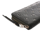 LOUIS VUITTON ルイヴィトン モノグラムアンプラント ジッピーウォレット スタッズ プラティーヌ M61442 ユニセックス レザー 長財布 Bランク 中古 銀蔵