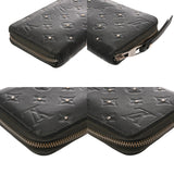 LOUIS VUITTON ルイヴィトン モノグラムアンプラント ジッピーウォレット スタッズ プラティーヌ M61442 ユニセックス レザー 長財布 Bランク 中古 銀蔵