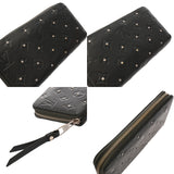 LOUIS VUITTON ルイヴィトン モノグラムアンプラント ジッピーウォレット スタッズ プラティーヌ M61442 ユニセックス レザー 長財布 Bランク 中古 銀蔵