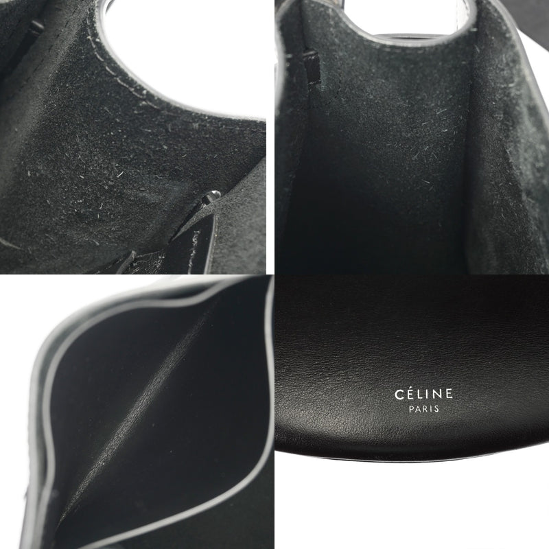 CELINE セリーヌ ビッグバケット ブラック レディース レザー ショルダーバッグ ABランク 中古 銀蔵