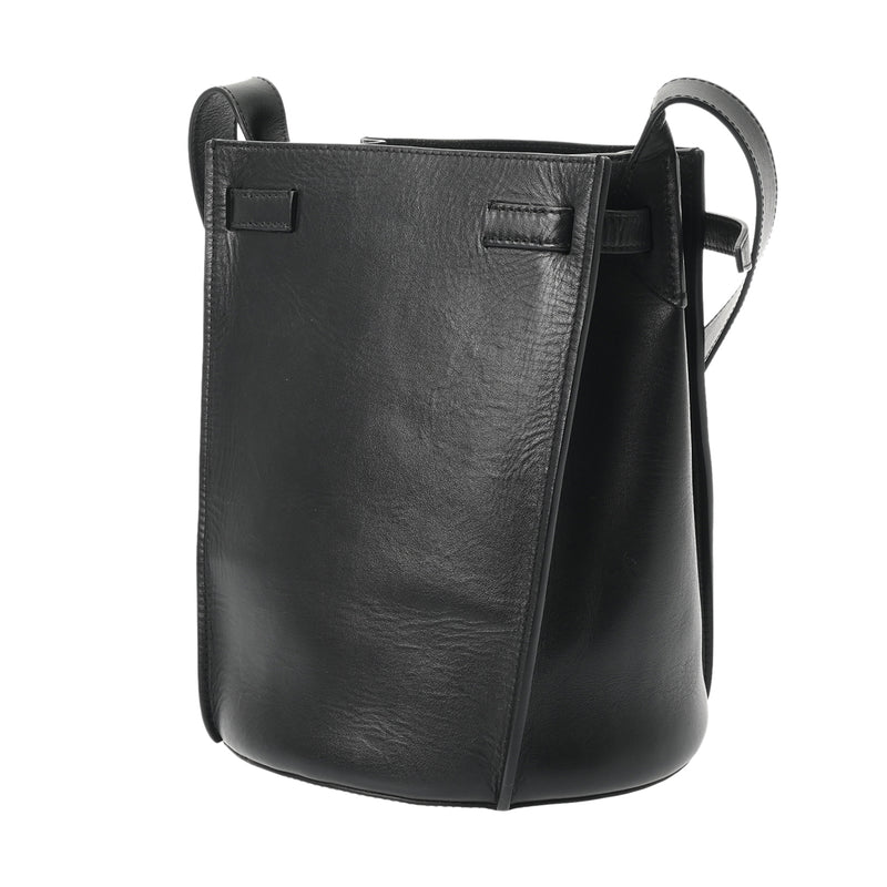 CELINE セリーヌ ビッグバケット ブラック レディース レザー ショルダーバッグ ABランク 中古 銀蔵