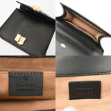 GUCCI グッチ シルヴィ リボンショルダー ブラック 431666 レディース レザー ショルダーバッグ ABランク 中古 銀蔵