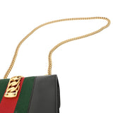 GUCCI グッチ シルヴィ リボンショルダー ブラック 431666 レディース レザー ショルダーバッグ ABランク 中古 銀蔵