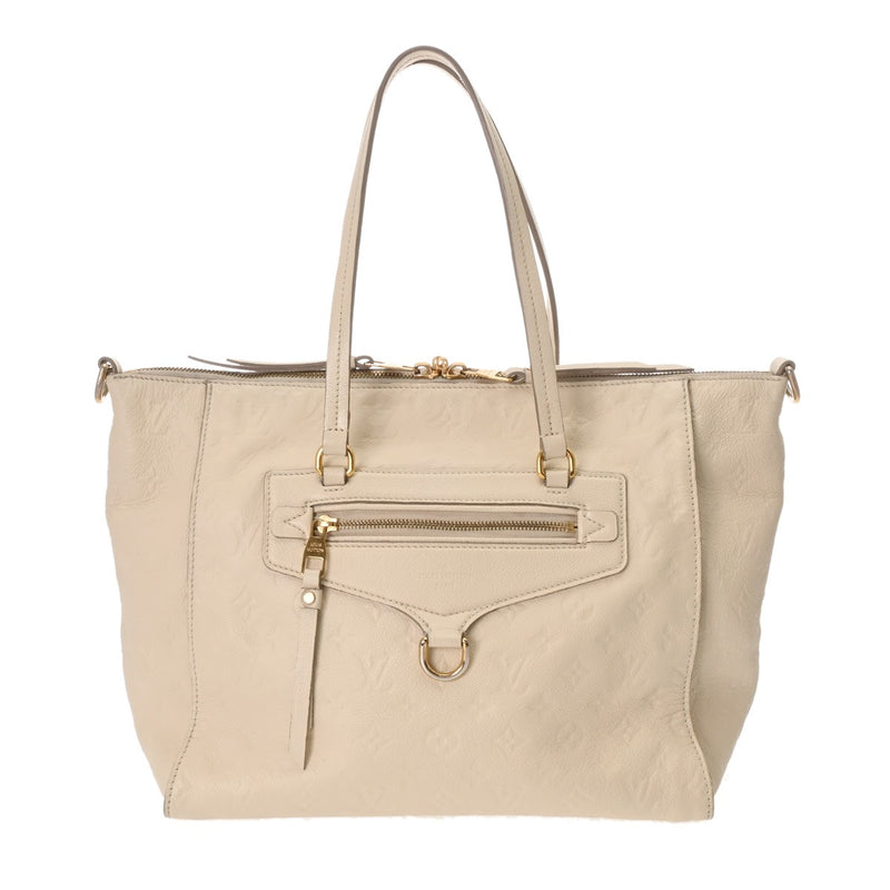 LOUIS VUITTON ルイヴィトン モノグラムアンプラント ルミニューズ ネージュ M93411 レディース レザー トートバッグ Bランク 中古 銀蔵