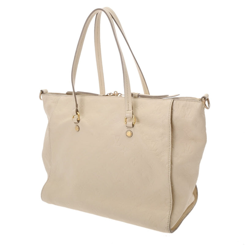 LOUIS VUITTON ルイヴィトン モノグラムアンプラント ルミニューズ ネージュ M93411 レディース レザー トートバッグ Bランク 中古 銀蔵