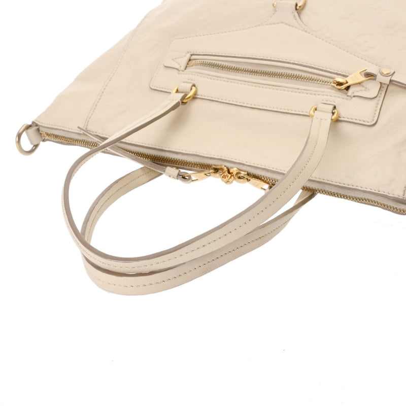 LOUIS VUITTON ルイヴィトン モノグラムアンプラント ルミニューズ ネージュ M93411 レディース レザー トートバッグ Bランク 中古 銀蔵