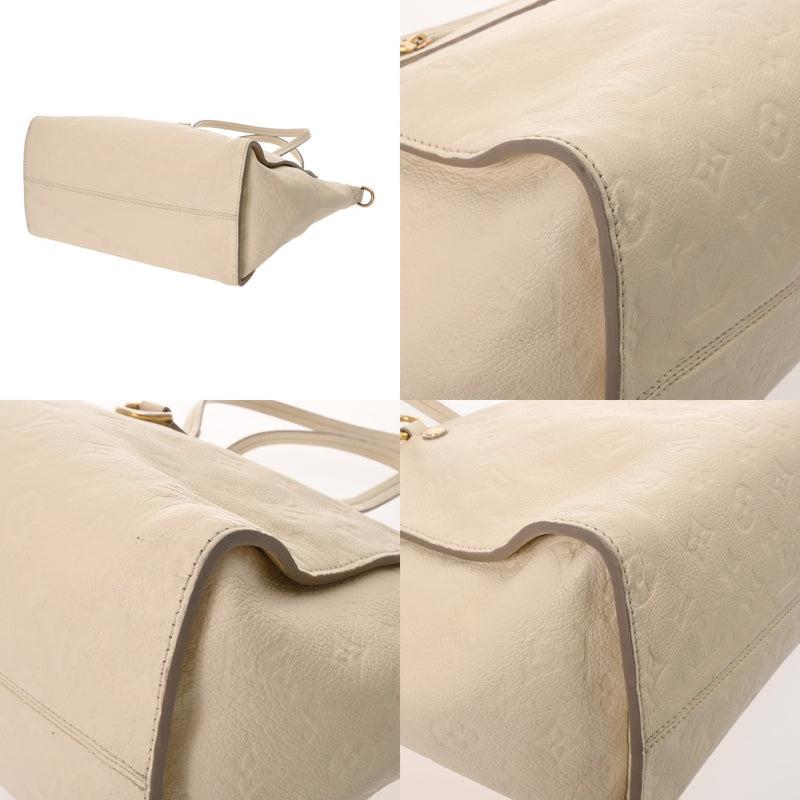 LOUIS VUITTON ルイヴィトン モノグラムアンプラント ルミニューズ ネージュ M93411 レディース レザー トートバッグ Bランク 中古 銀蔵