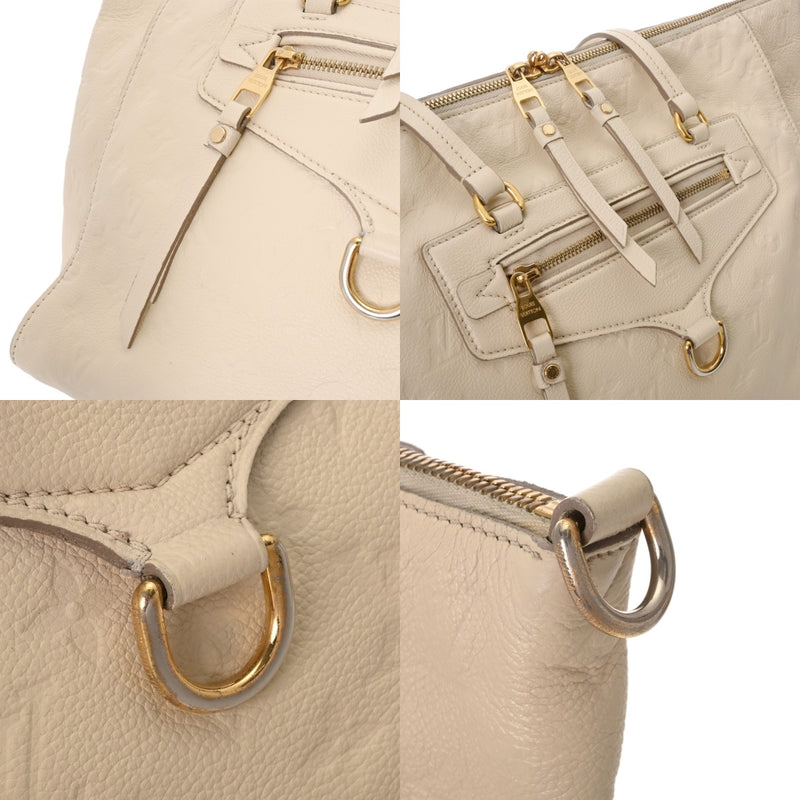 LOUIS VUITTON ルイヴィトン モノグラムアンプラント ルミニューズ ネージュ M93411 レディース レザー トートバッグ Bランク 中古 銀蔵