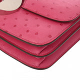 HERMES エルメス サックエルメス 2002 20 フューシャピンク D刻印(2019年頃) レディース オーストリッチ ショルダーバッグ Aランク 中古 銀蔵