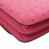 HERMES エルメス サックエルメス 2002 20 フューシャピンク D刻印(2019年頃) レディース オーストリッチ ショルダーバッグ Aランク 中古 銀蔵