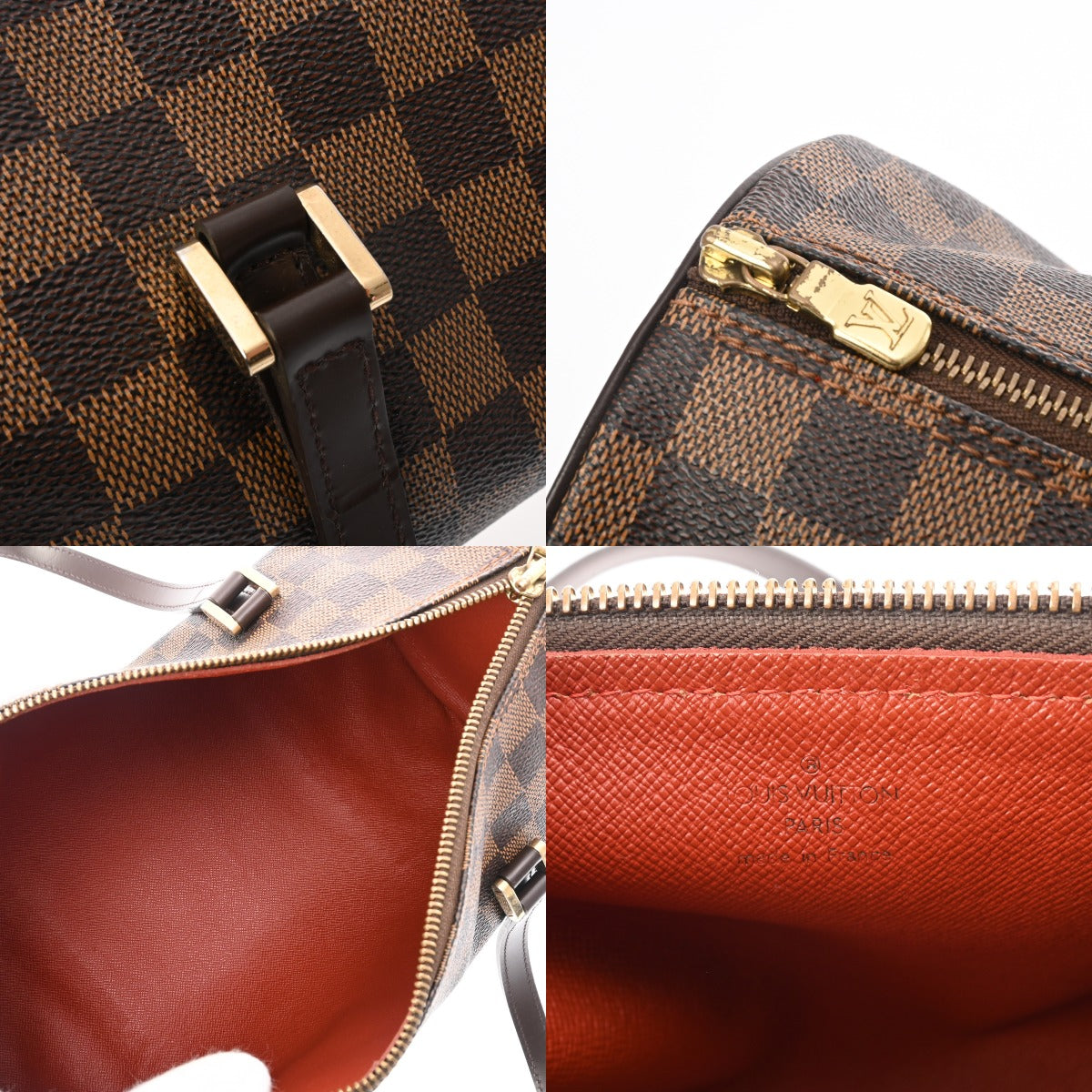LOUIS VUITTON ルイヴィトン ダミエ パピヨン GM ブラウン レッド