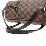 LOUIS VUITTON ルイヴィトン ダミエ パピヨン GM ブラウン レッド N51303 レディース ダミエキャンバス ハンドバッグ Bランク 中古 銀蔵