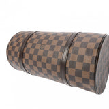 LOUIS VUITTON ルイヴィトン ダミエ パピヨン GM ブラウン レッド N51303 レディース ダミエキャンバス ハンドバッグ Bランク 中古 銀蔵