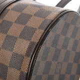 LOUIS VUITTON ルイヴィトン ダミエ パピヨン GM ブラウン レッド N51303 レディース ダミエキャンバス ハンドバッグ Bランク 中古 銀蔵