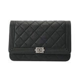 CHANEL シャネル ボーイシャネル チェーンショルダー ブラック A67364 レディース キャビアスキン ショルダーバッグ ABランク 中古 銀蔵