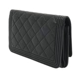 CHANEL シャネル ボーイシャネル チェーンショルダー ブラック A67364 レディース キャビアスキン ショルダーバッグ ABランク 中古 銀蔵