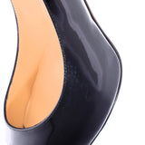 CHRISTIAN LOUBOUTIN クリスチャンルブタン オープントゥハンプス ブラック レディース エナメル ドレスシューズ 未使用 銀蔵