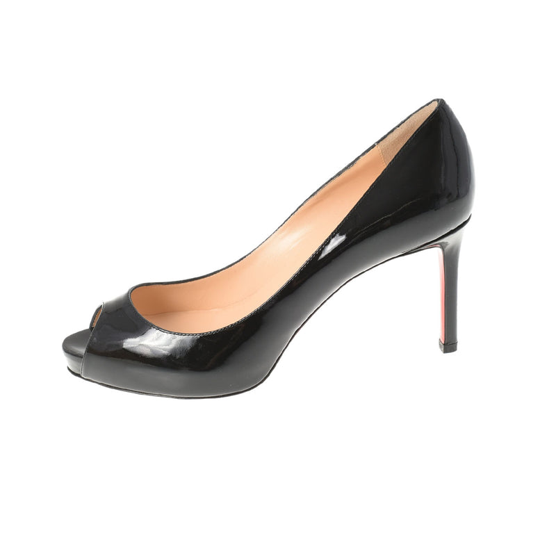 クリスチャンルブタン オープントゥハンプス ブラック レディース