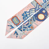HERMES エルメス ツイリー Odyssey ローズペール/ブルー/ジョーヌスフレ レディース シルク100％ スカーフ 新品 銀蔵
