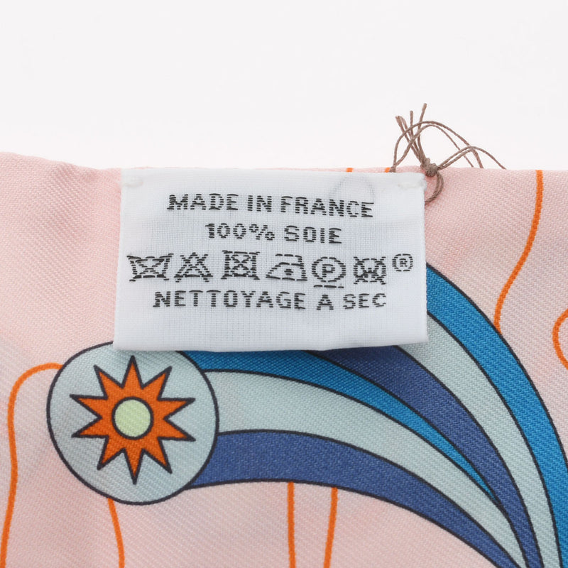 HERMES エルメス ツイリー Odyssey ローズペール/ブルー/ジョーヌスフレ レディース シルク100％ スカーフ 新品 銀蔵