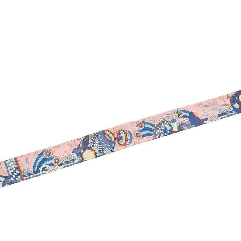 HERMES エルメス ツイリー Odyssey ローズペール/ブルー/ジョーヌスフレ レディース シルク100％ スカーフ 新品 銀蔵